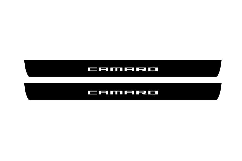 Chevrolet Camaro V 2009-2015 Led Door Sill Pro With Logo Camaro (Premium Painting)