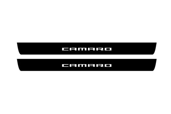 Chevrolet Camaro V 2009-2015 Led Door Sill Pro With Logo Camaro (Premium Painting)