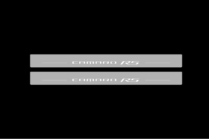 Chevrolet Camaro VI 2016+ Auto Door Sills With Logo Camaro RS Chevrolet Led Door Sills opdesign