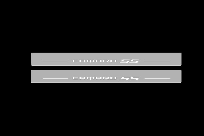 Chevrolet Camaro VI 2016+ Auto Door Sills With Logo Camaro SS Chevrolet Led Door Sills opdesign