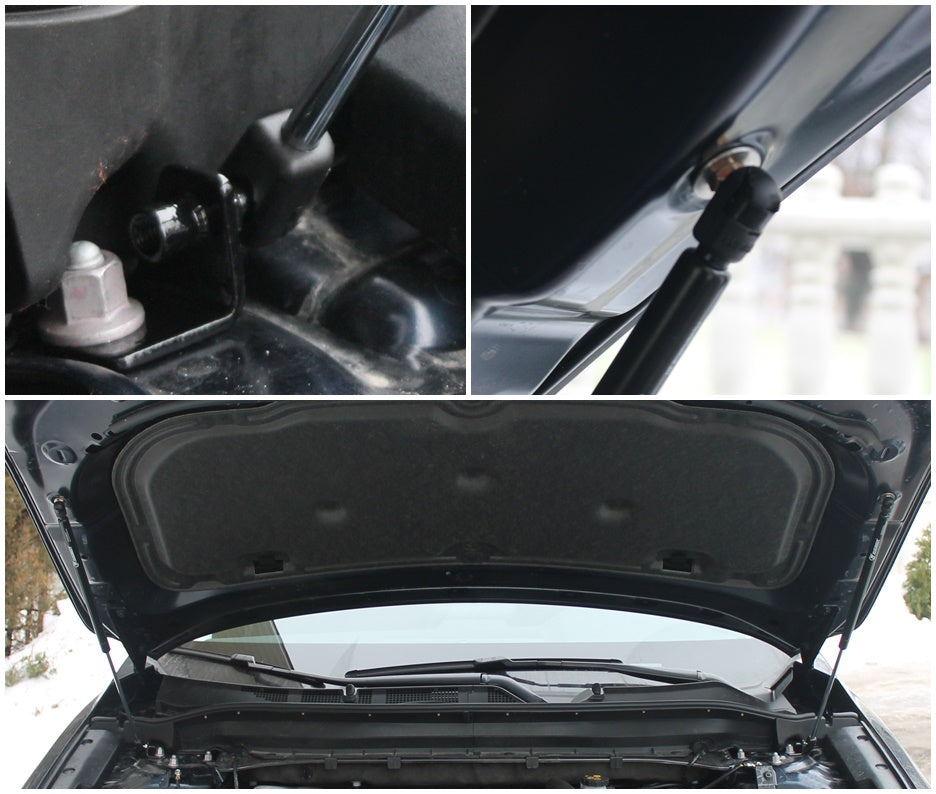 Hood strut kit mounting details on the Mazda CX-5 1st Gen (KE)