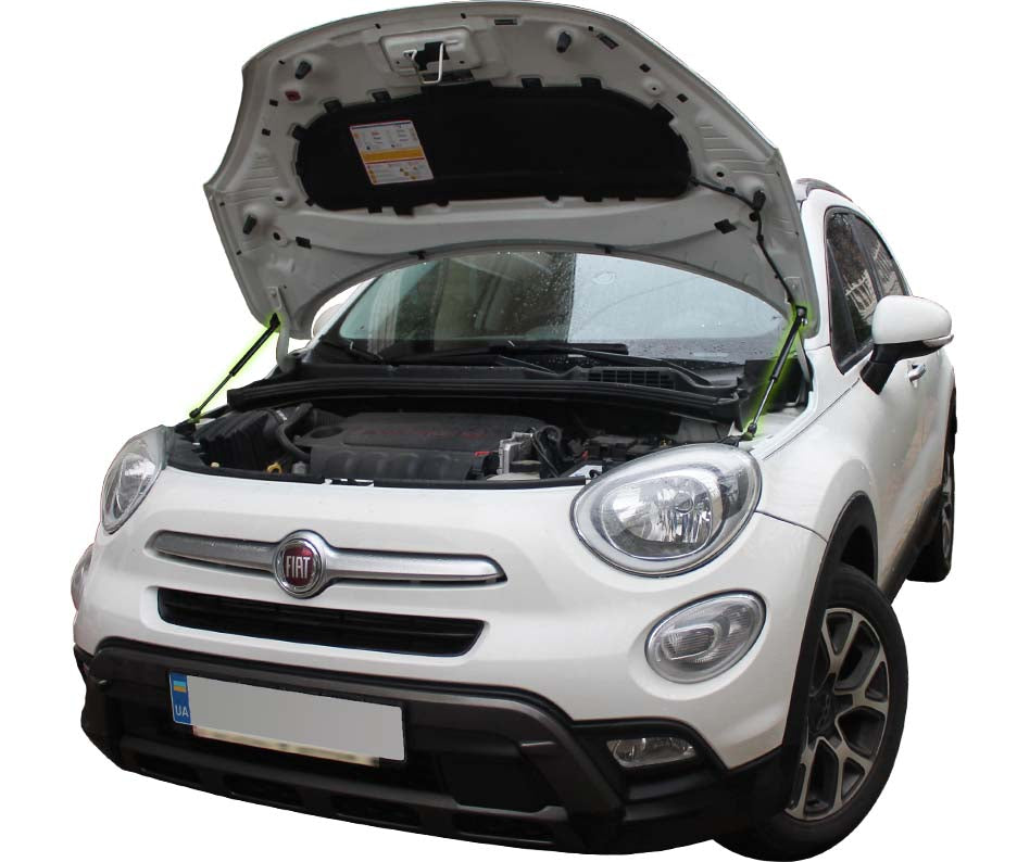 Hood strut kit installed on the Fiat 500X (334)