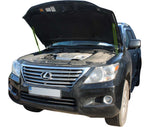 Wczytaj zdjęcie w przeglądarce galerii, Hood strut kit installed on the Lexus LX 570 (J200)