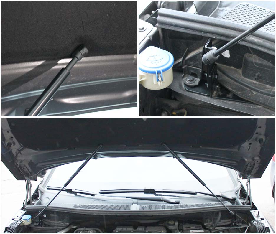 Hood strut kit mounting details on the Opel Grandland X 1st Gen