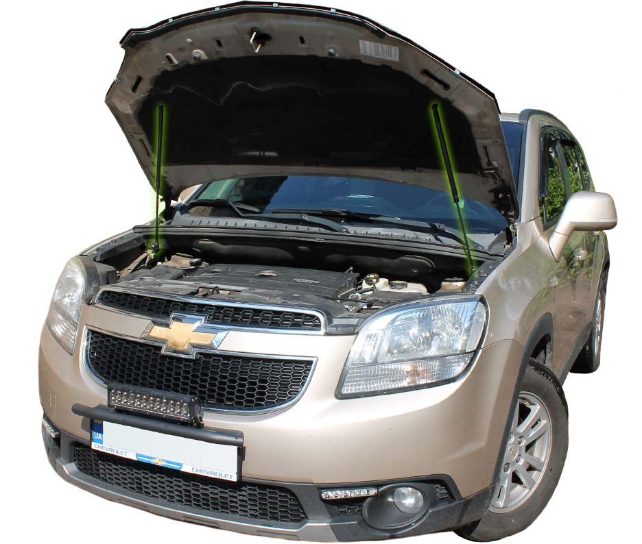 Hood strut kit installed on the Chevrolet Orlando 1st Gen (J309)