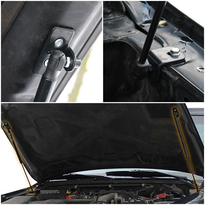 Hood strut kit mounting details on the Mitsubishi Pajero 4th Gen (V80)