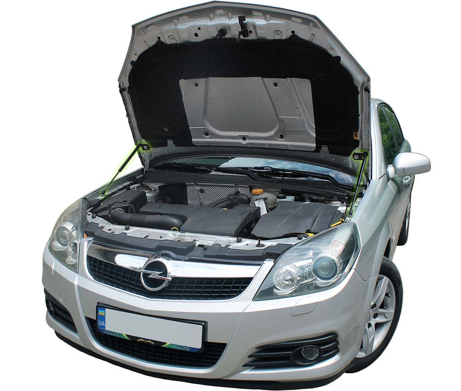 Hood strut kit installed on the Opel Vectra 3rd Gen Facelift (C)