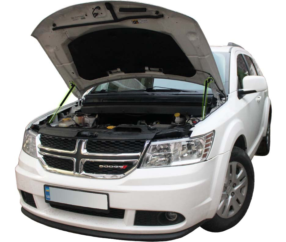 Hood strut kit installed on the Dodge Journey 1st Gen (JC)