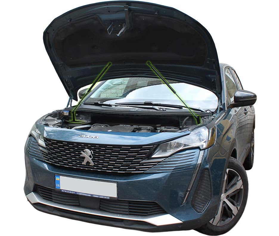 Hood strut kit installed on the Peugeot 5008 2nd Gen (P87)