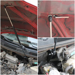 Load image into Gallery viewer, Hood strut kit mounting details on the Chevrolet Aveo 1st Gen (T200)