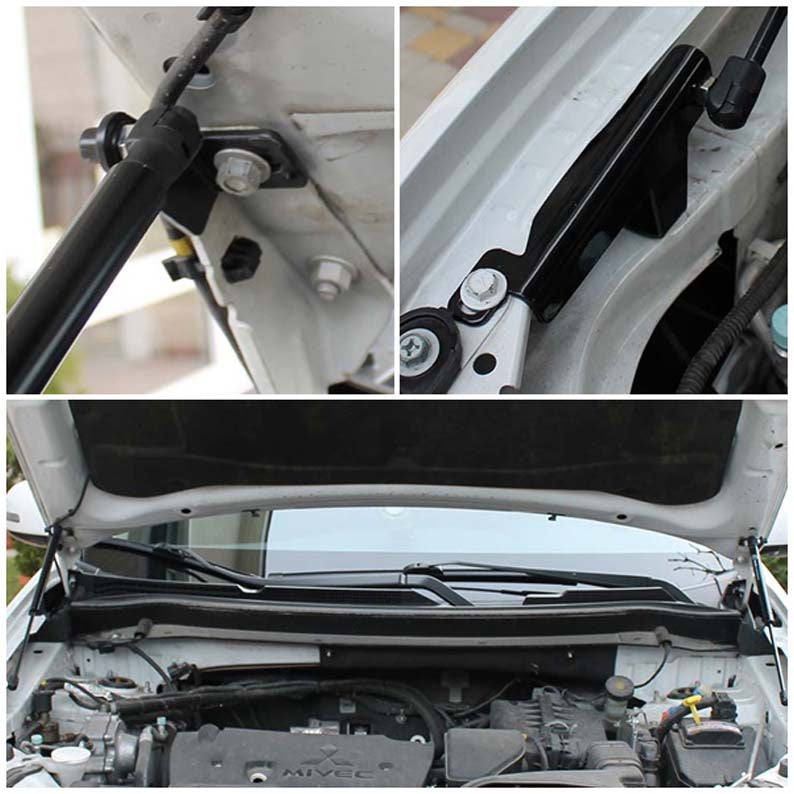 Hood strut kit mounting details on the Mitsubishi Outlander 3rd Gen (GF)