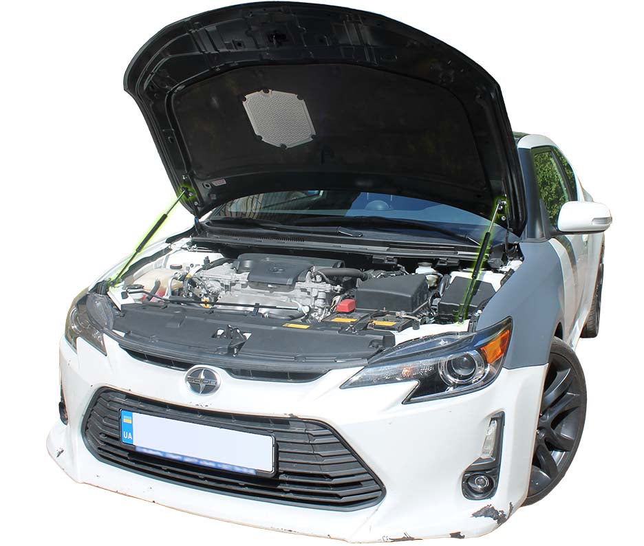 Hood strut kit installed on the Scion tC 2nd Gen (AGT20)