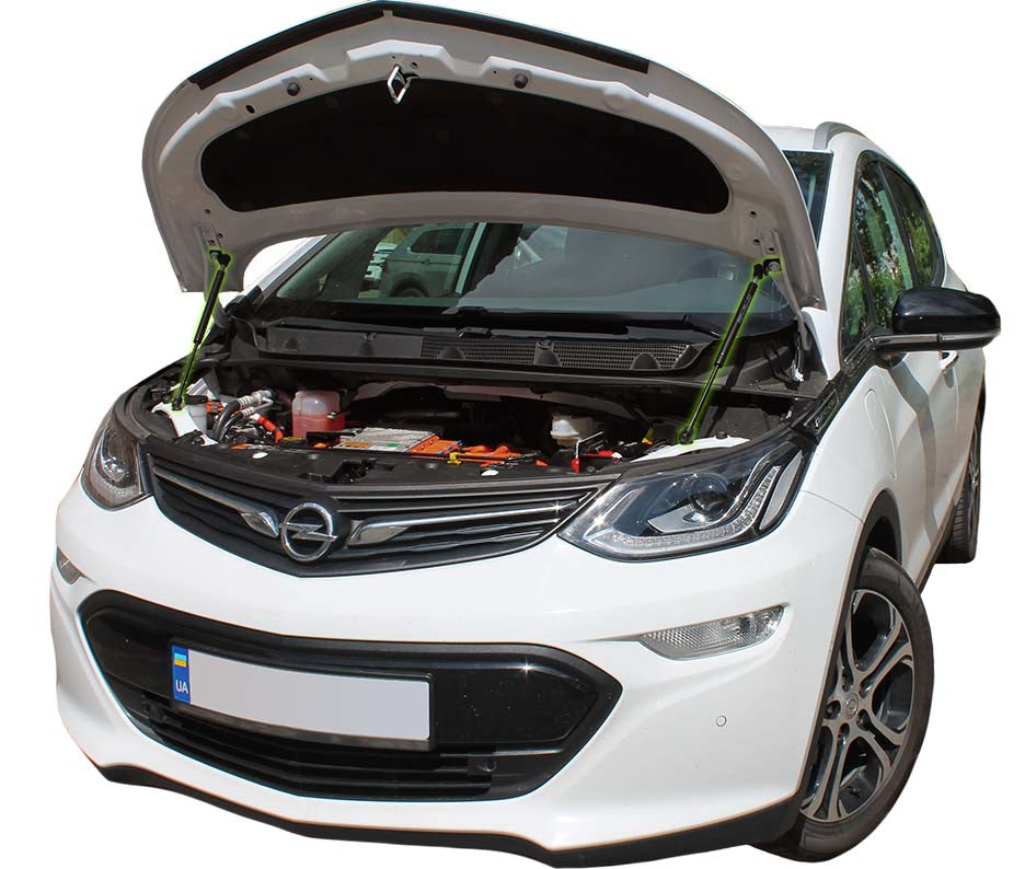 Hood strut kit installed on the Chevrolet Bolt EV 1st Gen