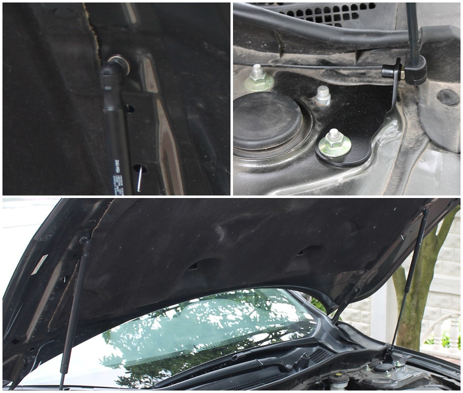 Hood strut kit mounting details on the Honda Accord 9th Gen (CR)