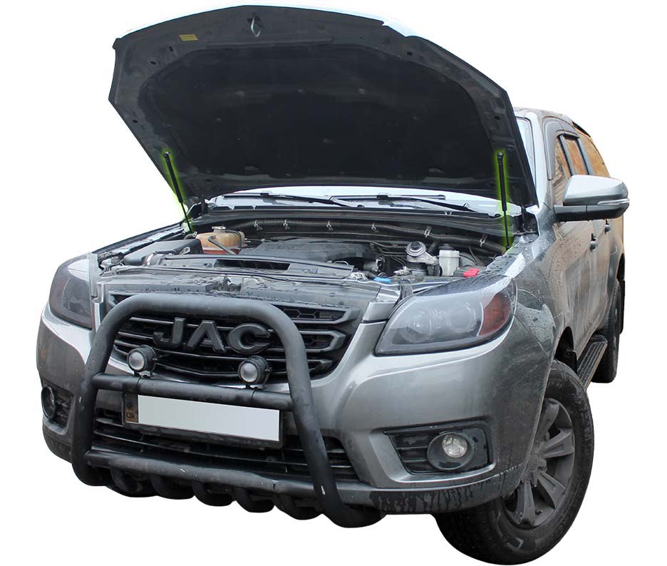 Hood strut kit installed on the JAC T6 1st Gen