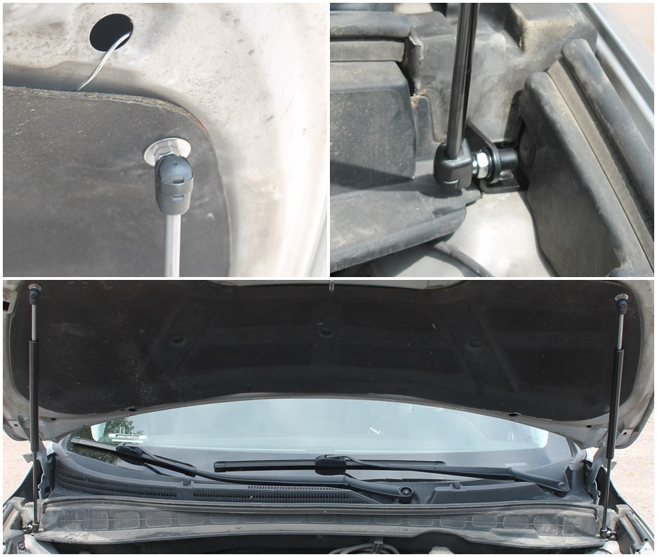 Hood strut kit mounting details on the Hyundai ix35 (LM)