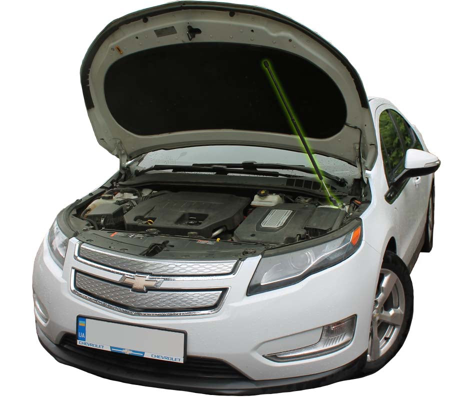 Hood strut kit installed on the Chevrolet Volt 1st Gen