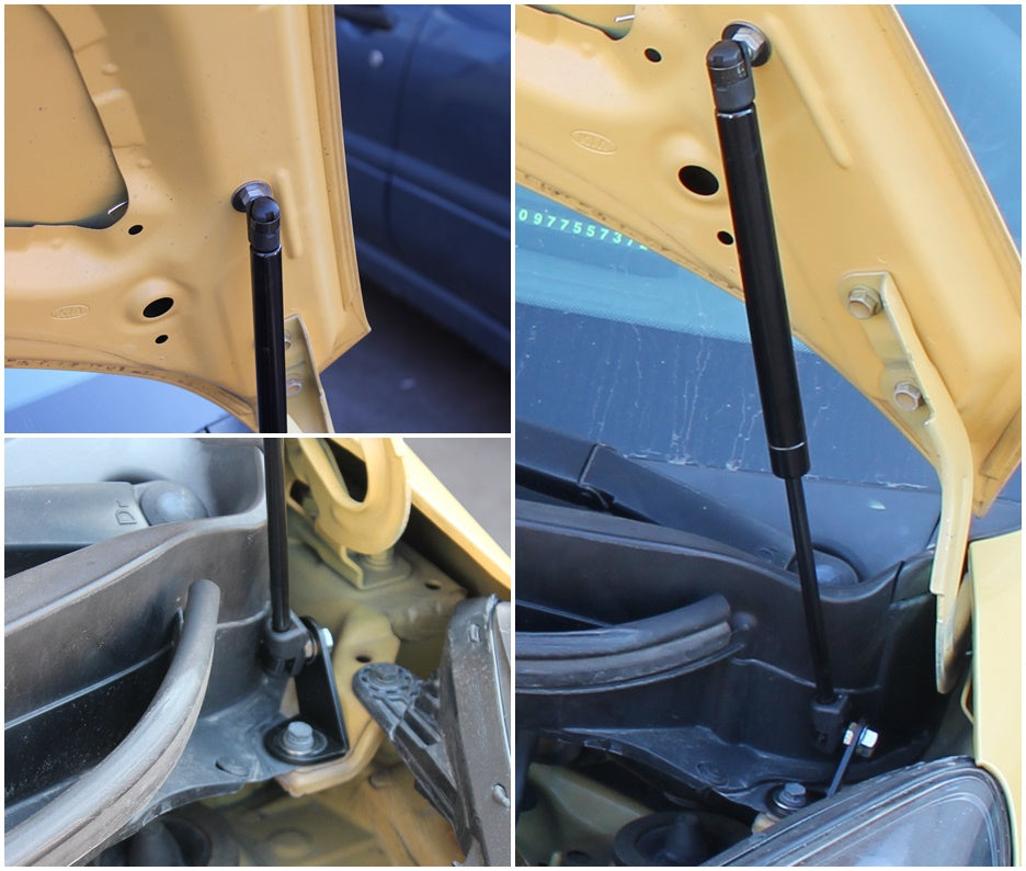 Hood strut kit mounting details on the Kia Picanto 2nd Gen (TA)