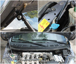 Carica l'immagine nella galleria, Hood strut kit mounting details on the Chery Kimo 1st Gen (S12)