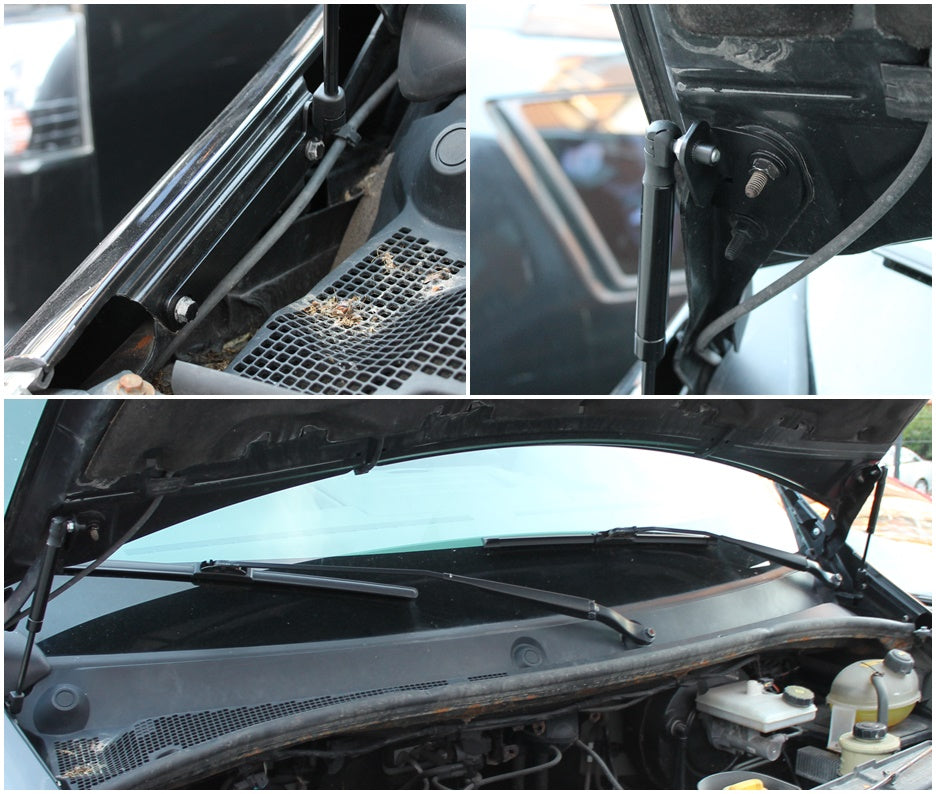Hood strut kit mounting details on the Opel Movano 2nd Gen (B)