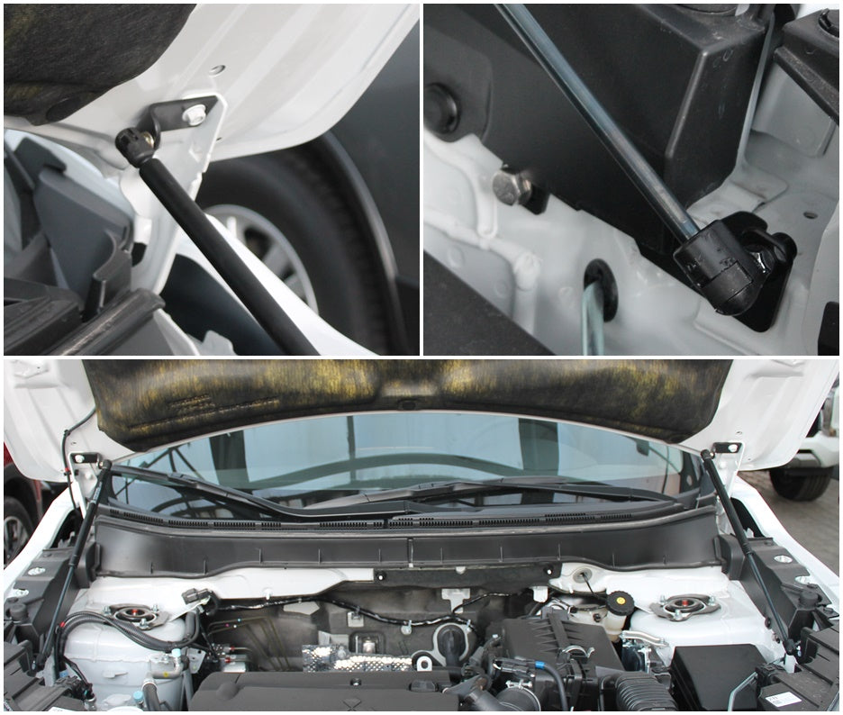 Hood strut kit mounting details on the Mitsubishi ASX 1st Gen Facelift (GA)