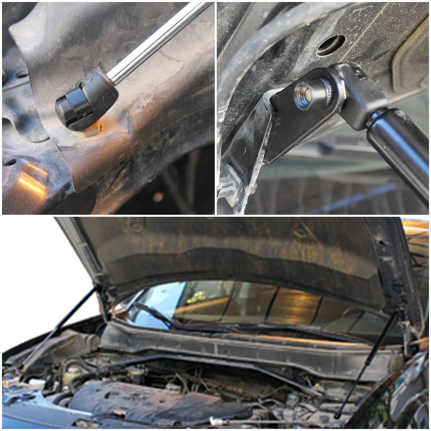 Hood strut kit mounting details on the Mitsubishi Outlander XL 2nd Gen Facelift (CW)
