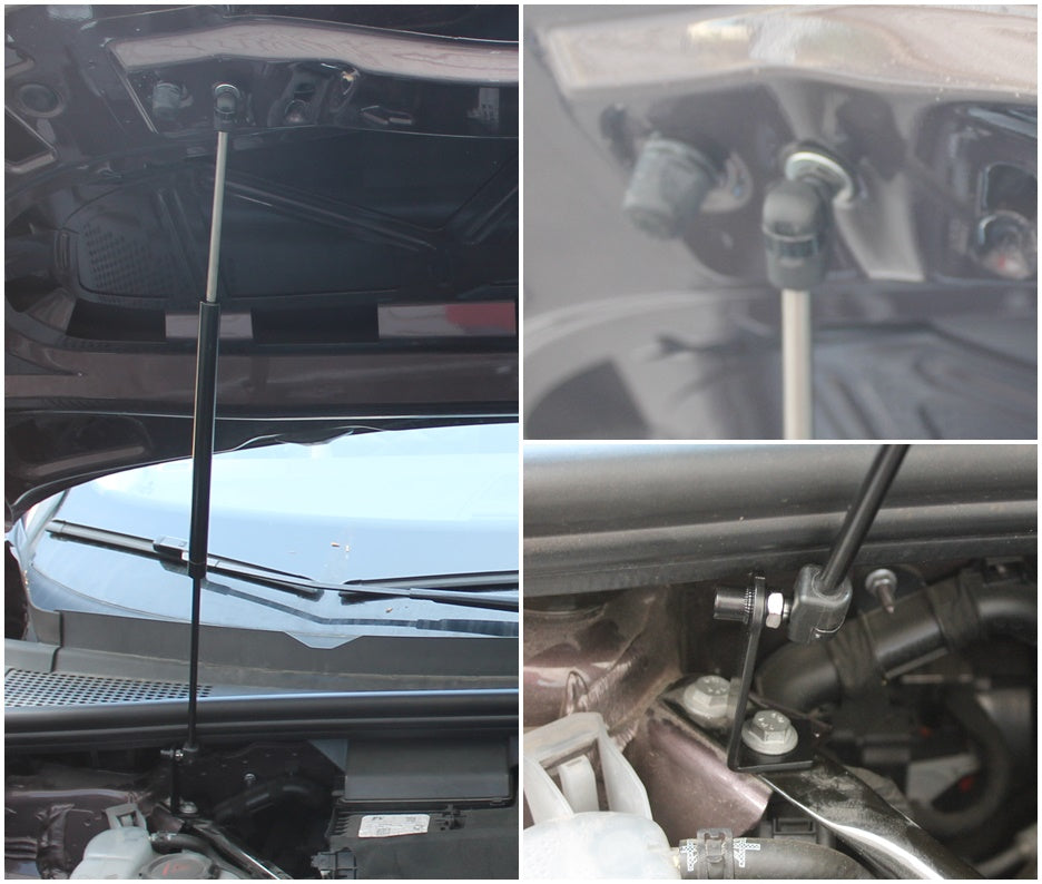 Hood strut kit mounting details on the Volkswagen ID.6