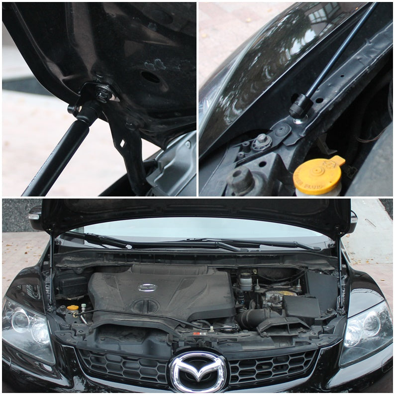 Hood strut kit mounting details on the Mazda CX-7 (ER)