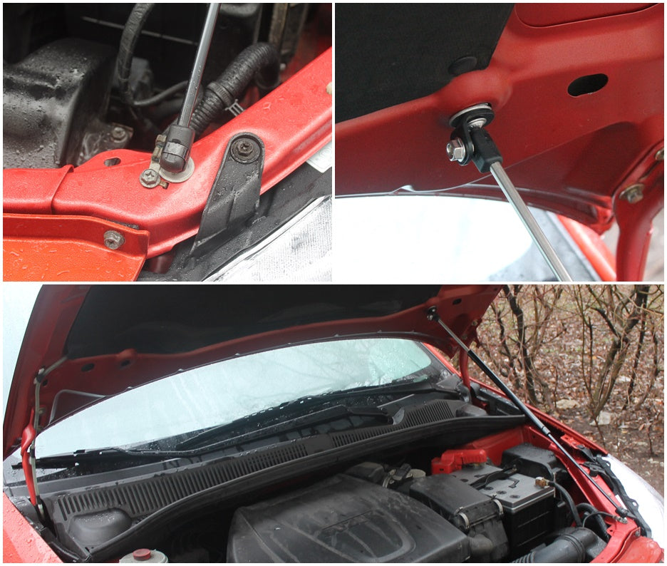 Hood strut kit mounting details on the Suzuki SX4 1st Gen (GY)