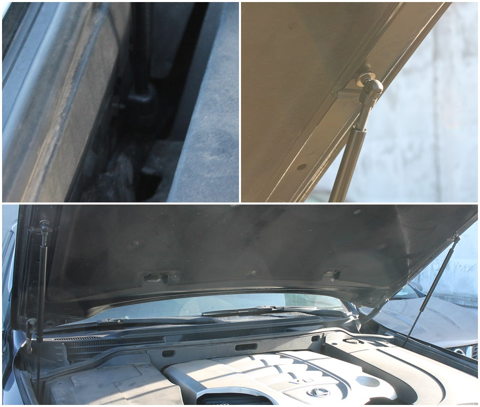 Hood strut kit mounting details on the Lexus LX 570 (J200)