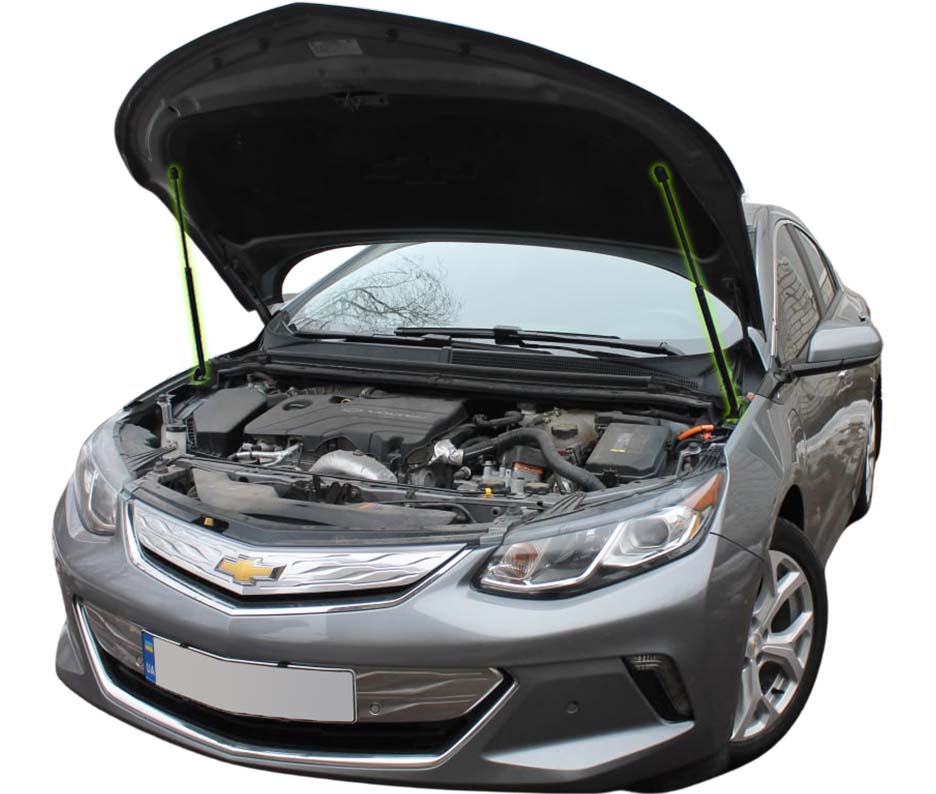 Hood strut kit installed on the Chevrolet Volt 2nd Gen