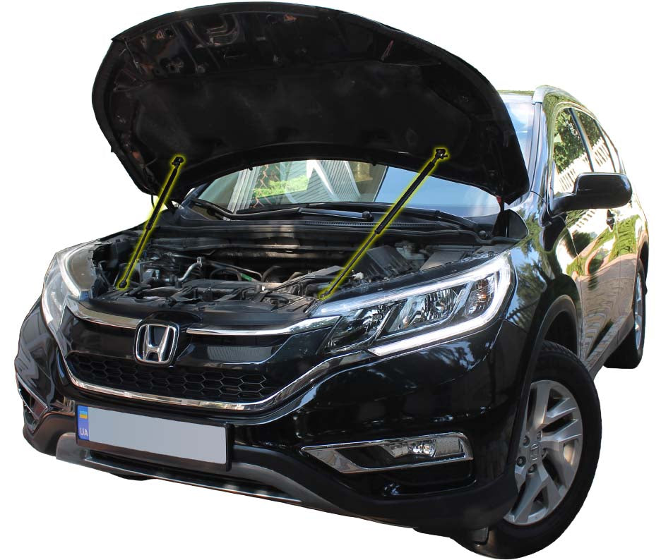 Hood strut kit installed on the Honda CR-V 4th Gen (RM)