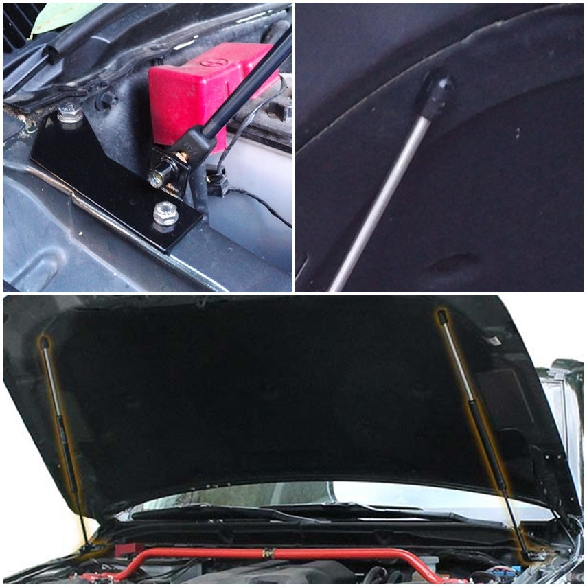 Hood strut kit mounting details on the Suzuki Grand Vitara 2nd Gen (JT)