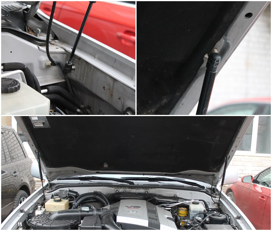Hood strut kit mounting details on the Lexus LX 470 (J100)