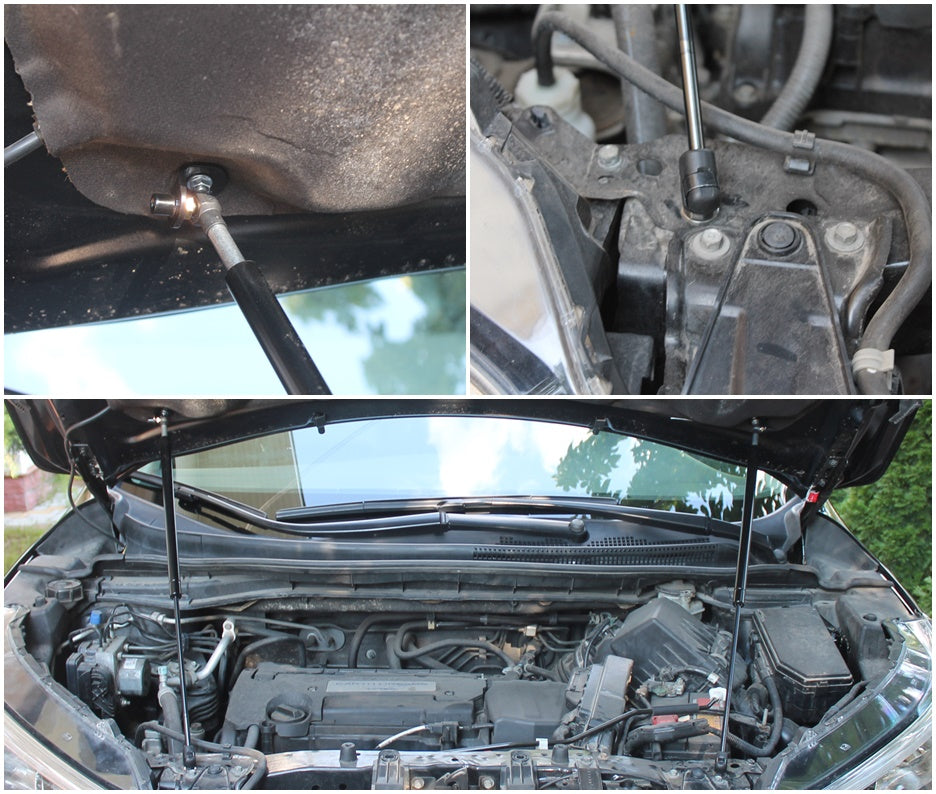 Hood strut kit mounting details on the Honda CR-V 4th Gen (RM)