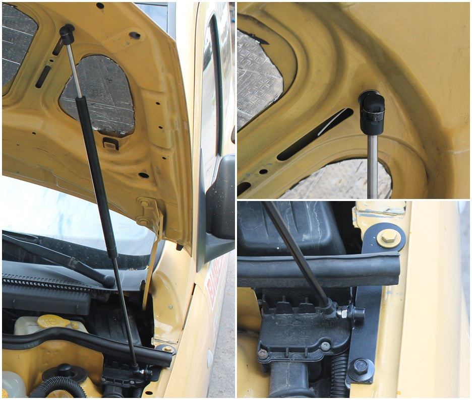 Hood strut kit mounting details on the Opel Combo 3rd Gen (C)