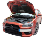 Load image into Gallery viewer, Hood strut kit installed on the Mitsubishi Lancer Evolution X (CZ4A)