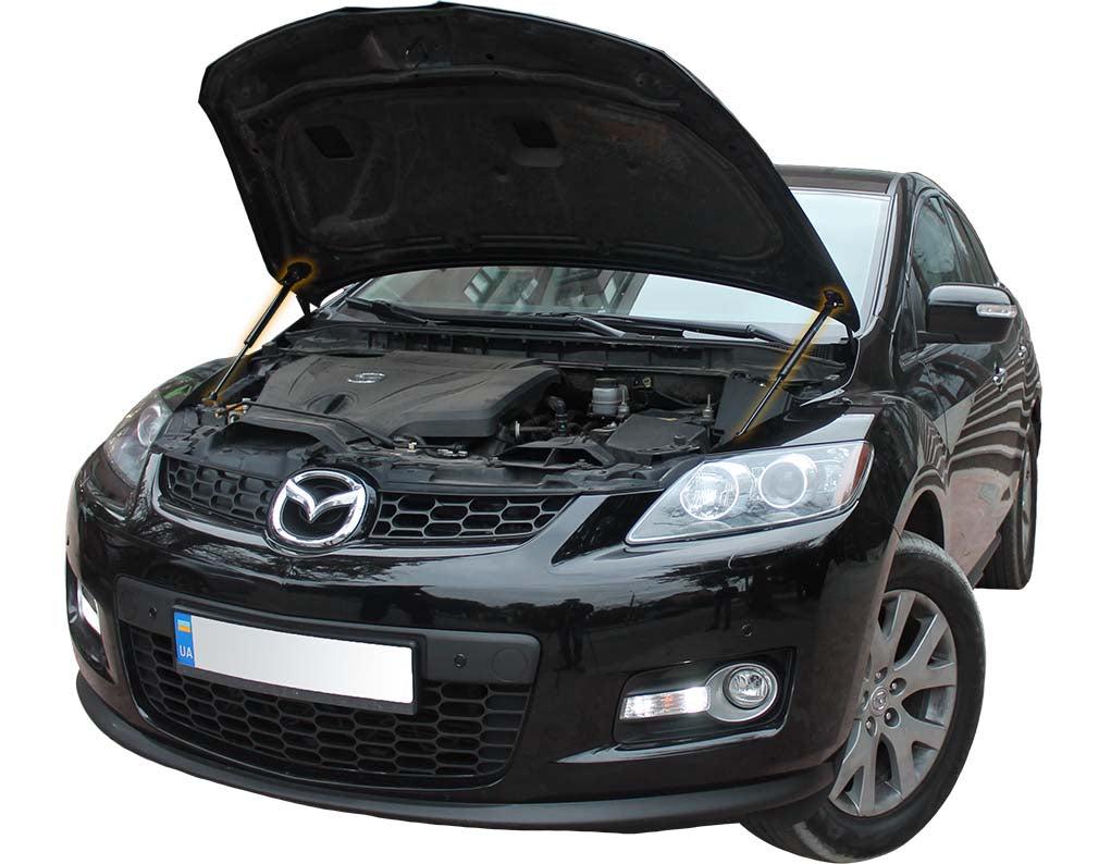 Hood strut kit installed on the Mazda CX-7 (ER)
