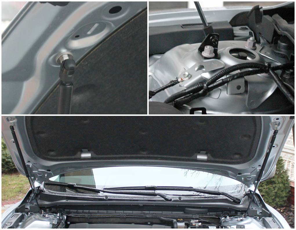 Hood strut kit mounting details on the Mazda 6 3rd Gen 2nd Facelift (GL)