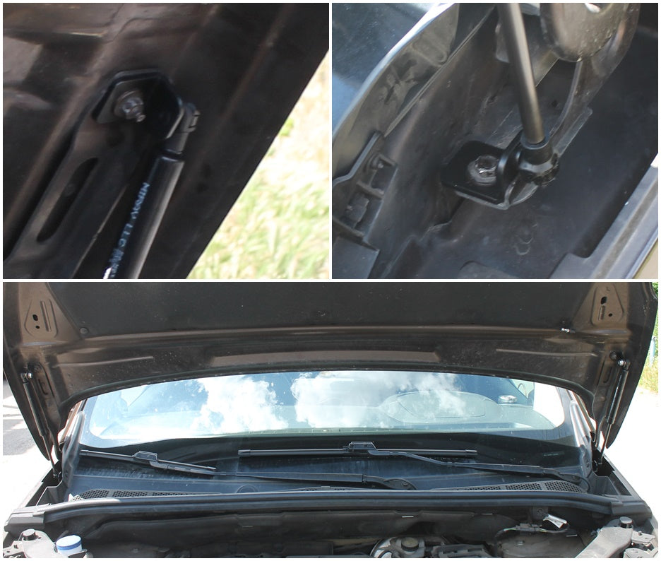 Hood strut kit mounting details on the Opel Combo 5th Gen (E)