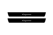 Porsche Cayenne II 2010-2017 Led Door Sill Pro With Logo Cayenne (Premium Painting) Porsche Led Door Sills PRO opdesign