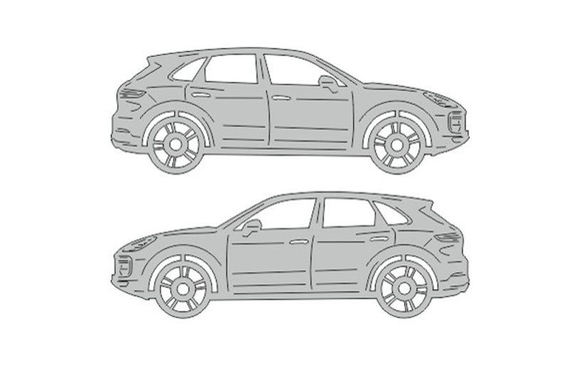 Porsche Cayenne III (2017+) Floor Mat Emblem Set – Stainless Steel Badges Car Mats Badges Decoin