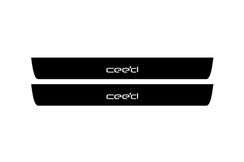 KIA Ceed II 2012-2018 Led Door Sill Pro With Logo Ceed (Premium Painting) KIA Led Door Sills PRO opdesign