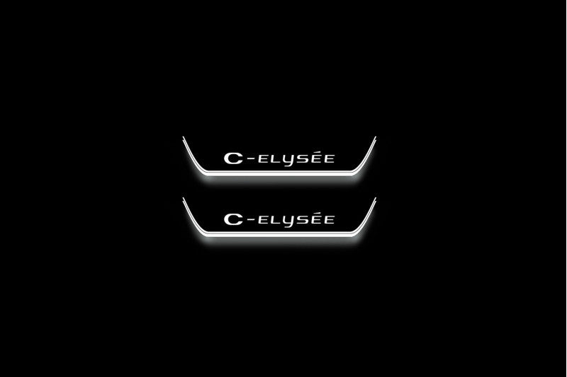 Citroen C-Elysee 2012+ LED Door Sill With Logo C-Elysee