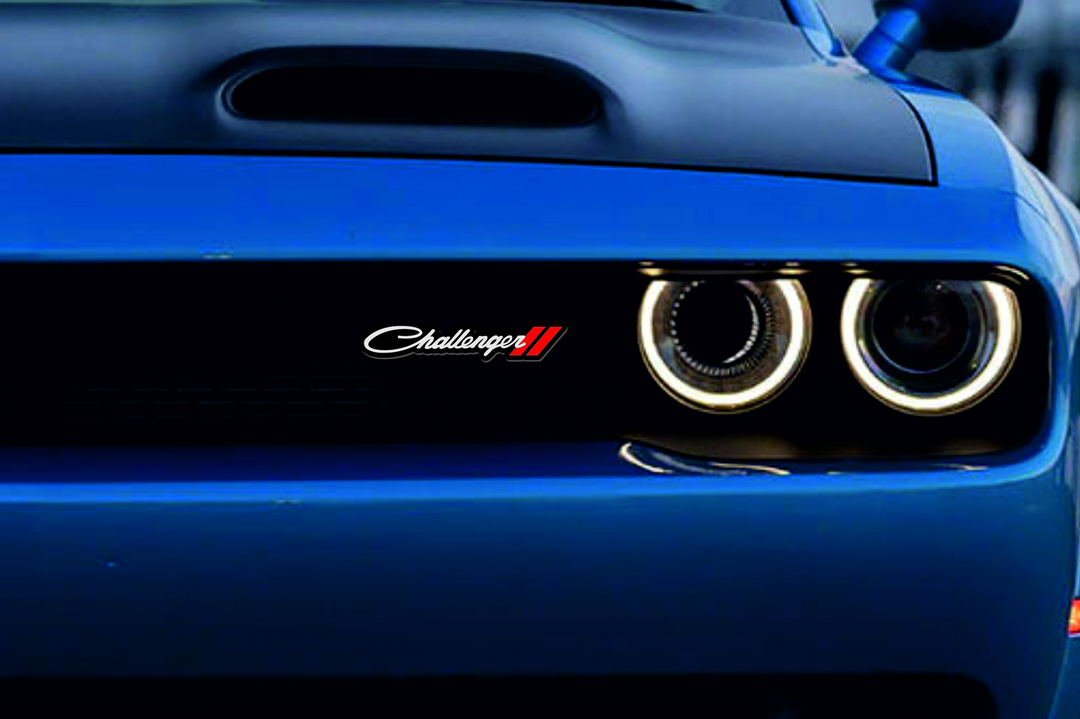 DODGE Radiator grille emblem with Challenger + Dodge logo Dodge emblems decoinfabric