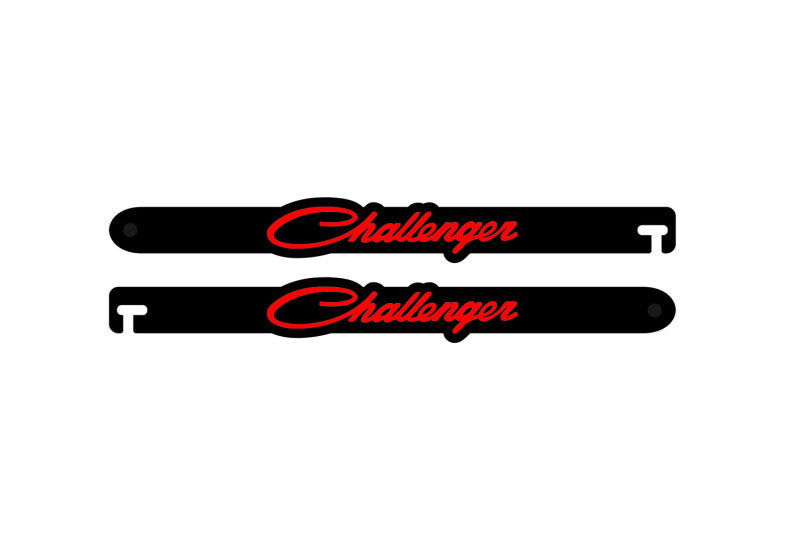 Custom Car Show Door Props Challenger Logo Stainless Steel