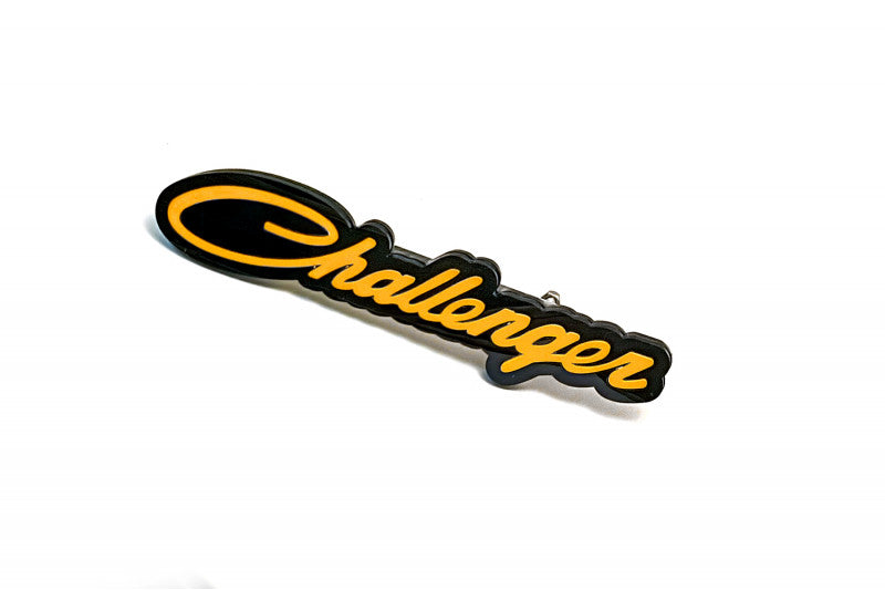 Dodge Emblem & Badge Set - Grille and Tailgate Dodge Challenger logo (Type 2) Dodge emblems decoinfabric YELLOW