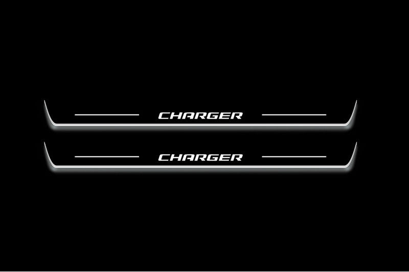 Dodge Charger 2005-2011 Door Sill Protectors With Logo Charger
