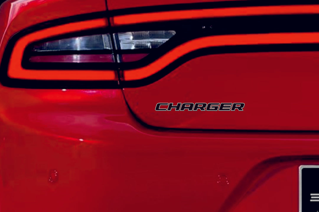 Dodge tailgate trunk rear 3D emblem with Charger logo (type MIXT)