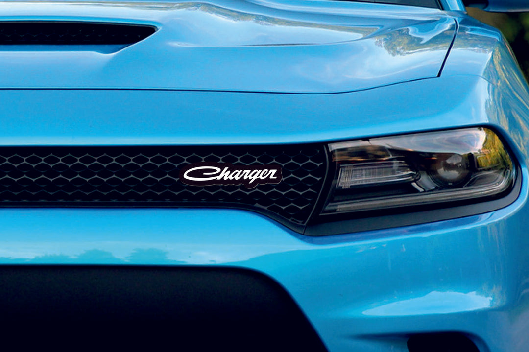 Dodge Illuminated LED Radiator Grille Emblems and Badges with Charger (type 1) logo Dodge Led emblems decoinfabric